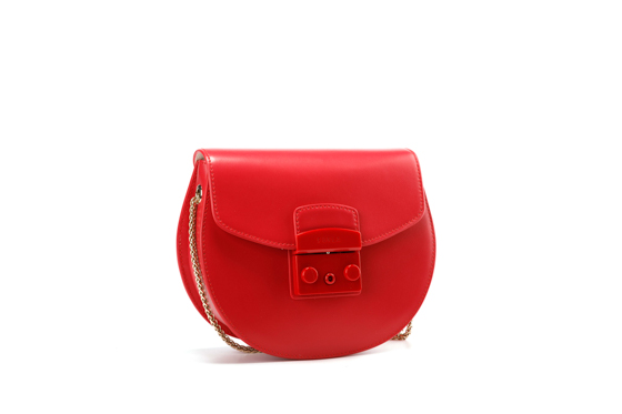 Furla metropolis top mini crossbody ruby